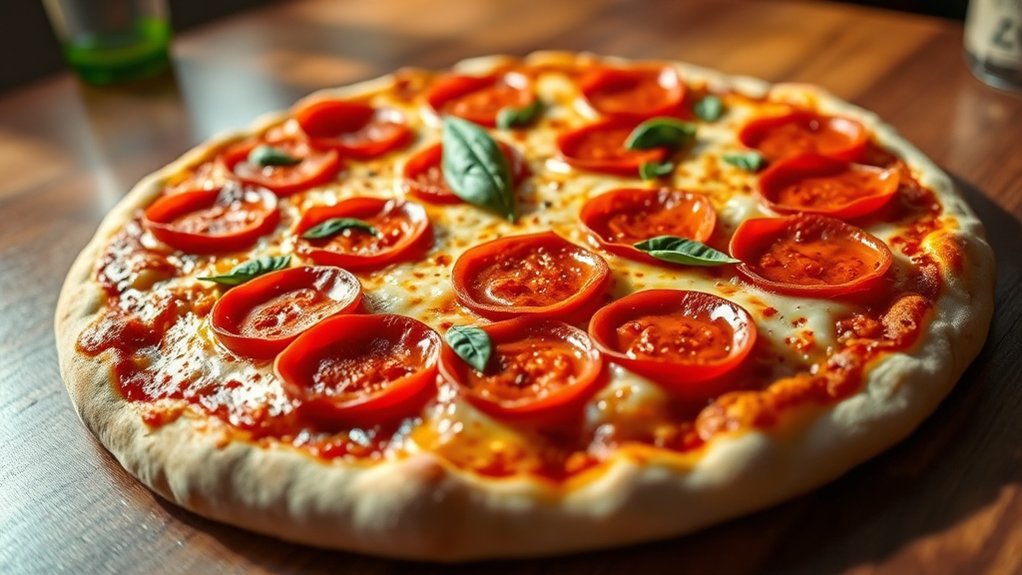 bold spicy pepperoni pizza