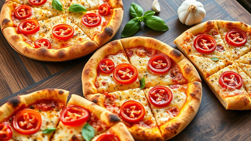 classic pizzas with customizable toppings