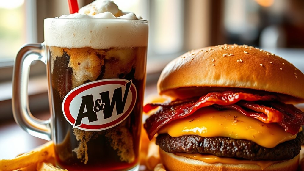 creamy root beer float