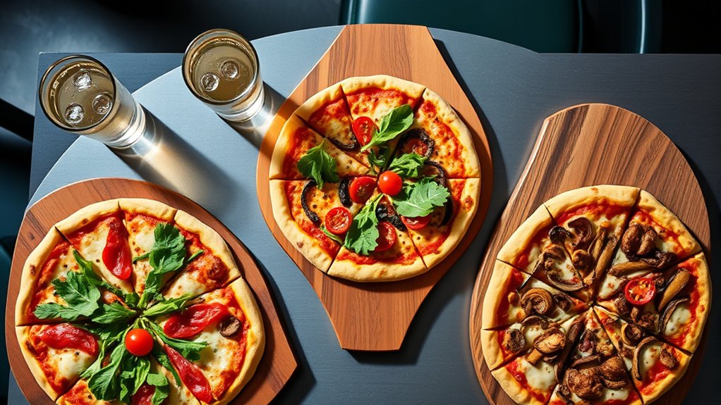 customizable pizza and beverage options