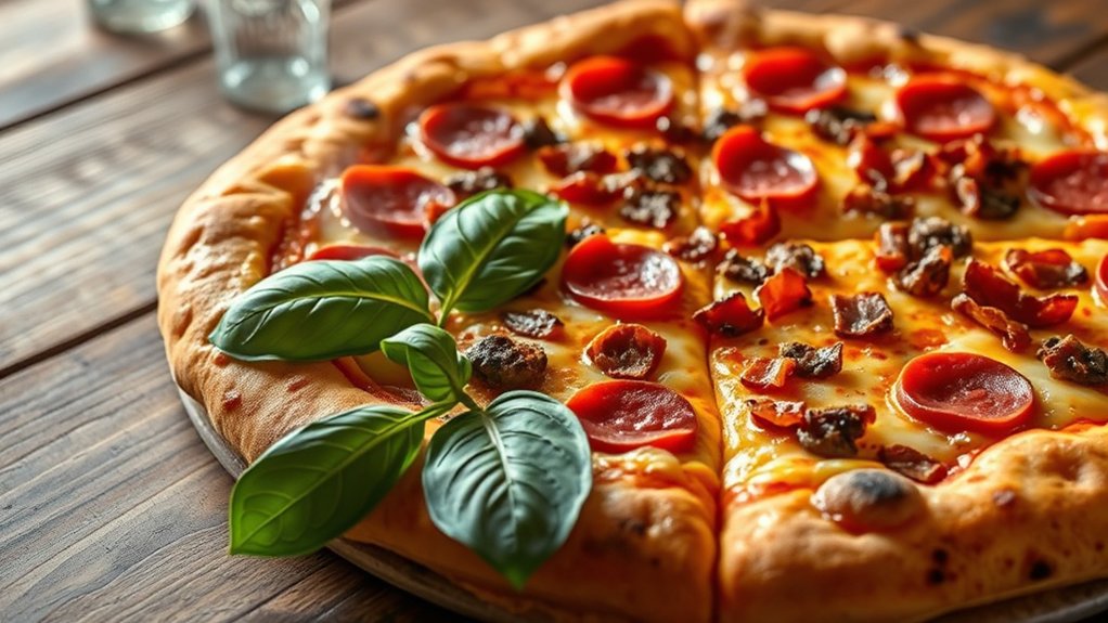 meat loaded affordable pizza