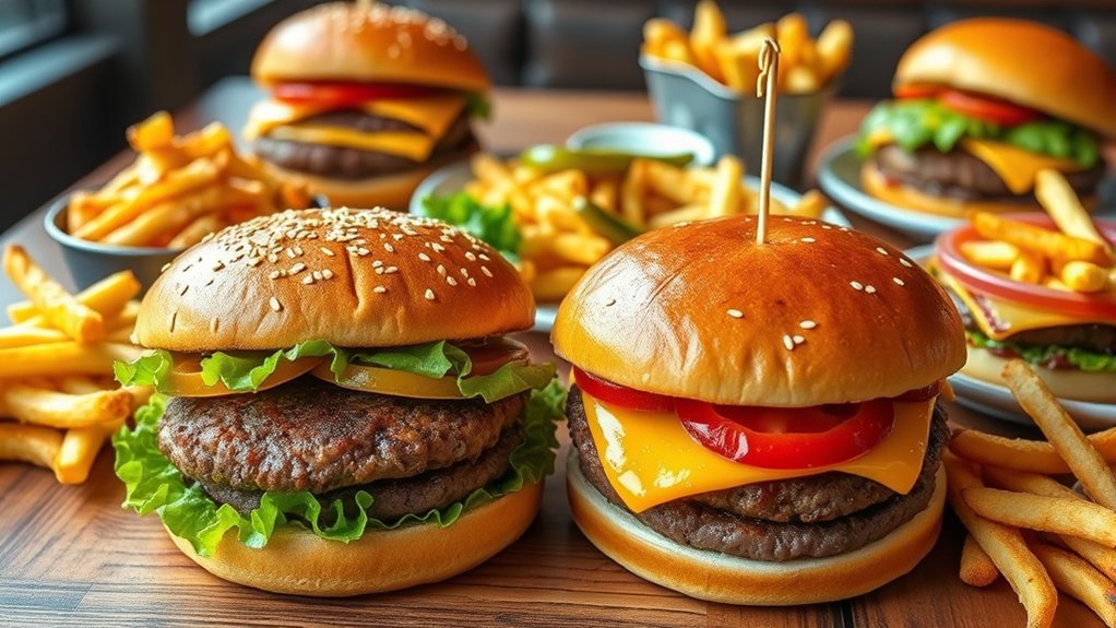 popular hearty burger options