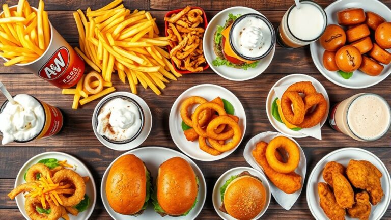 top a w menu items