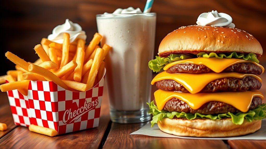 top checkers menu items